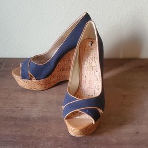 Jessica Simpson wedges. New!